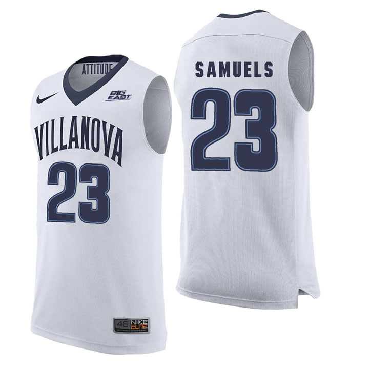 Villanova Wildcats 23 Jermaine Samuels White College Basketball Elite Jersey Dzhi